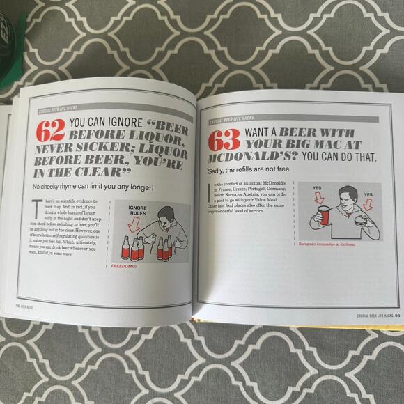 Beer Hacks Book Ben Robinson Tips Tricks bottle opener Gift Funny Gag New Dad - Picture 6 of 12